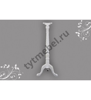 HK-813. Подставка для цветов (массив красного дерева) WHITE GLAZE, цвет: белый глянцевый